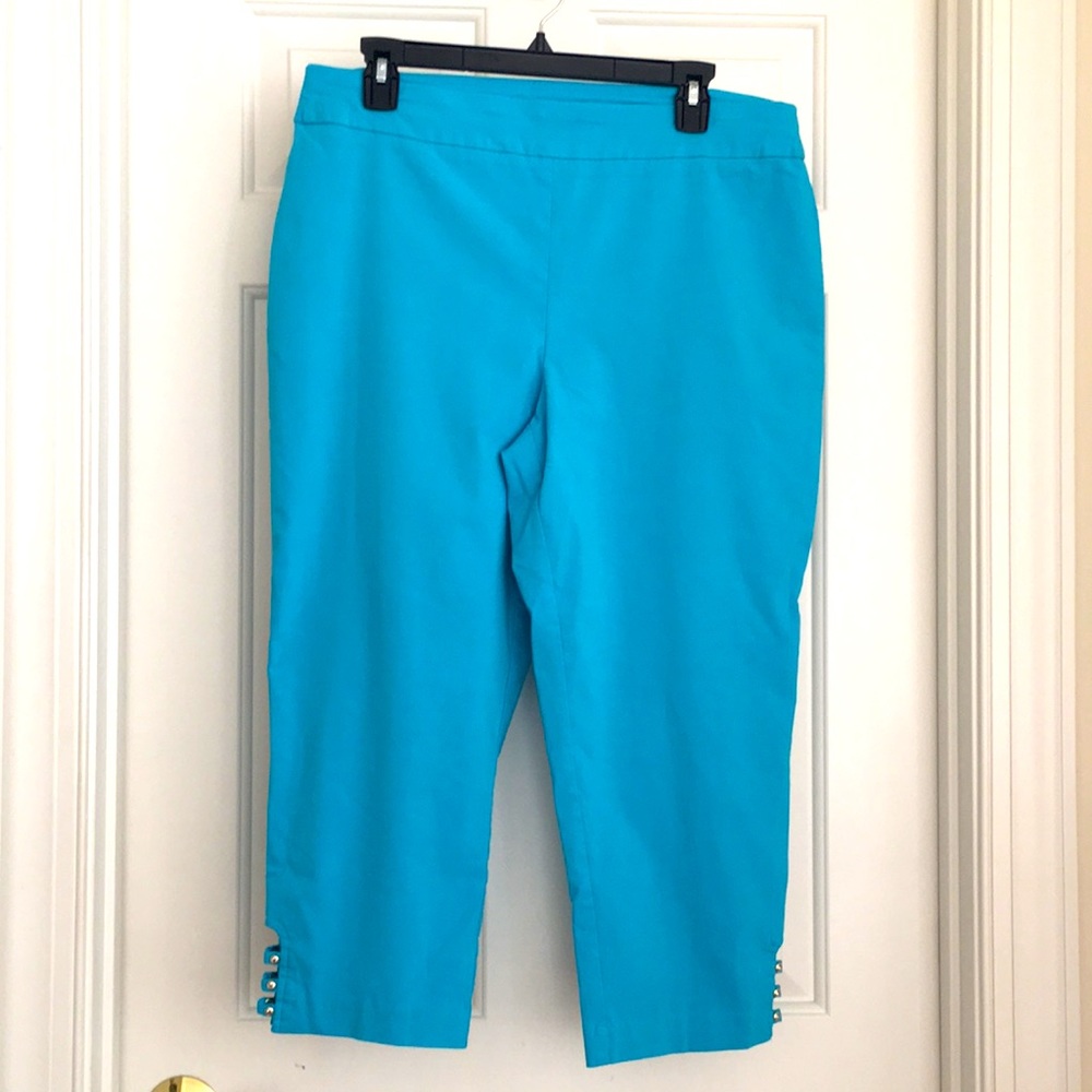JM Collection Capris Pants Size Large Blue